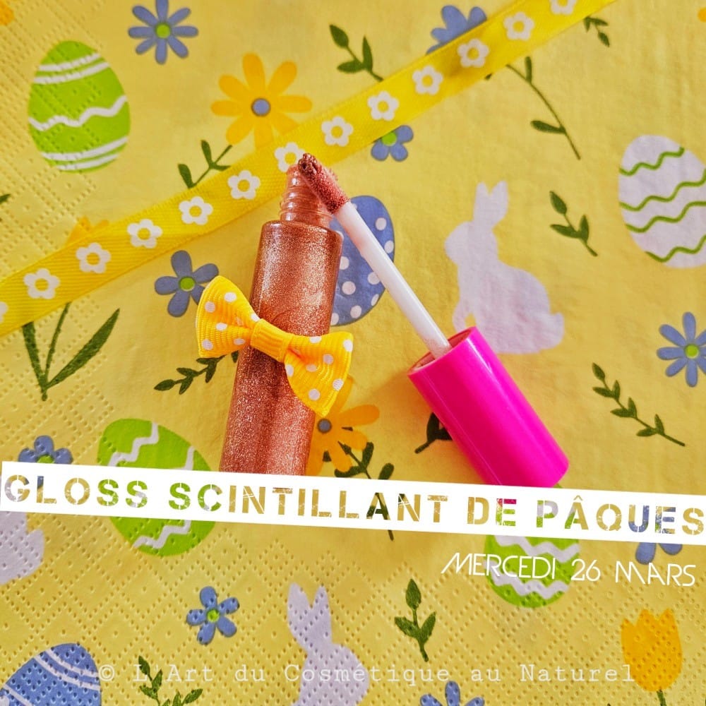 Atelier cosmĂ©tique enfants â Fabrication Gloss scintillant de PĂąques