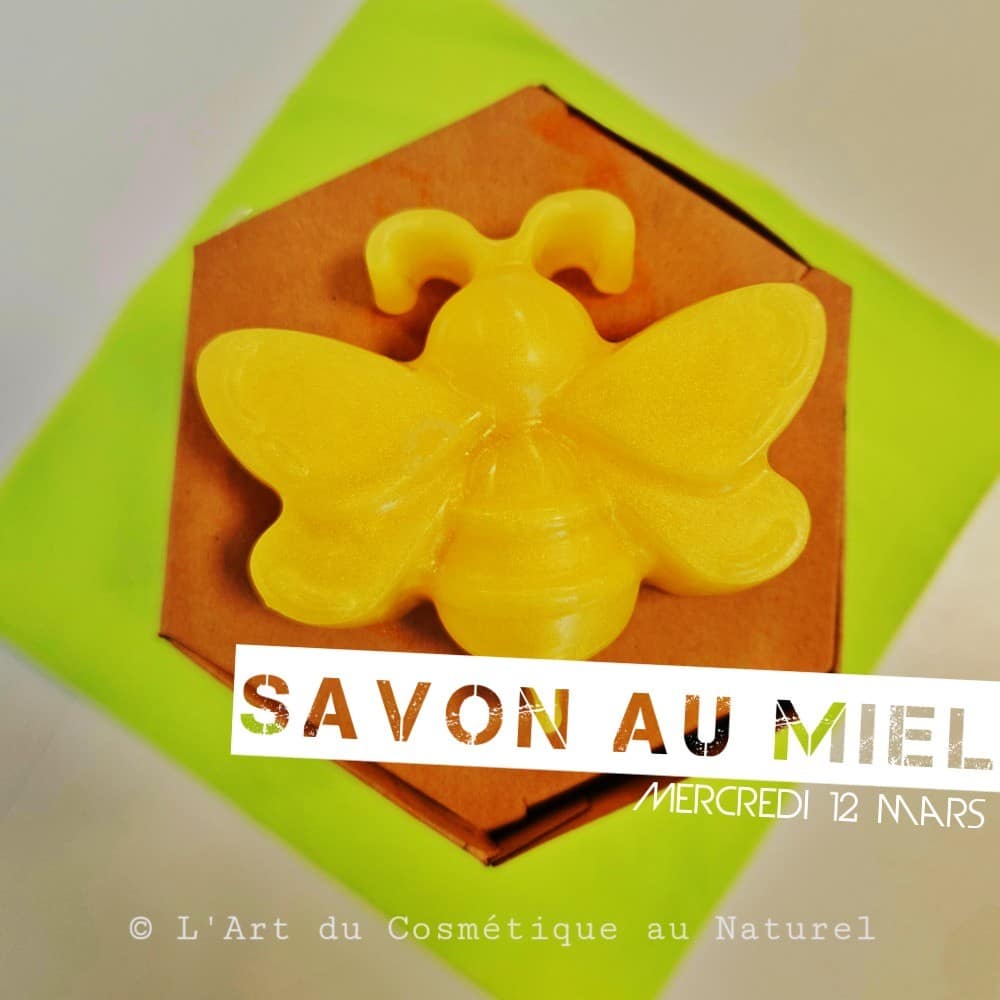 Atelier cosmĂ©tique enfants â Fabrication Savon Abeille au miel