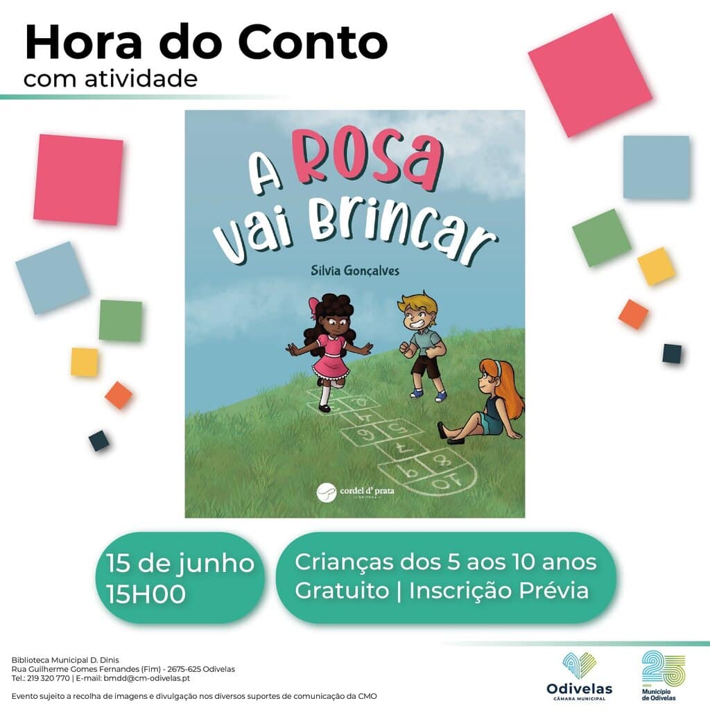 Hora do Conto com atividade – «A Rosa vai Brincar», de SĂlvia Gonçalves