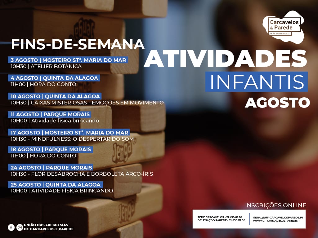 Fins-de-Semana – Atividades Infantis Agosto