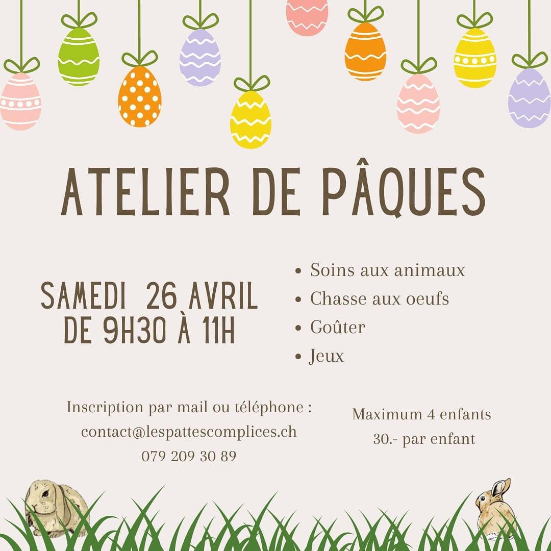 Les Pattes Complices â Atelier de PĂąques