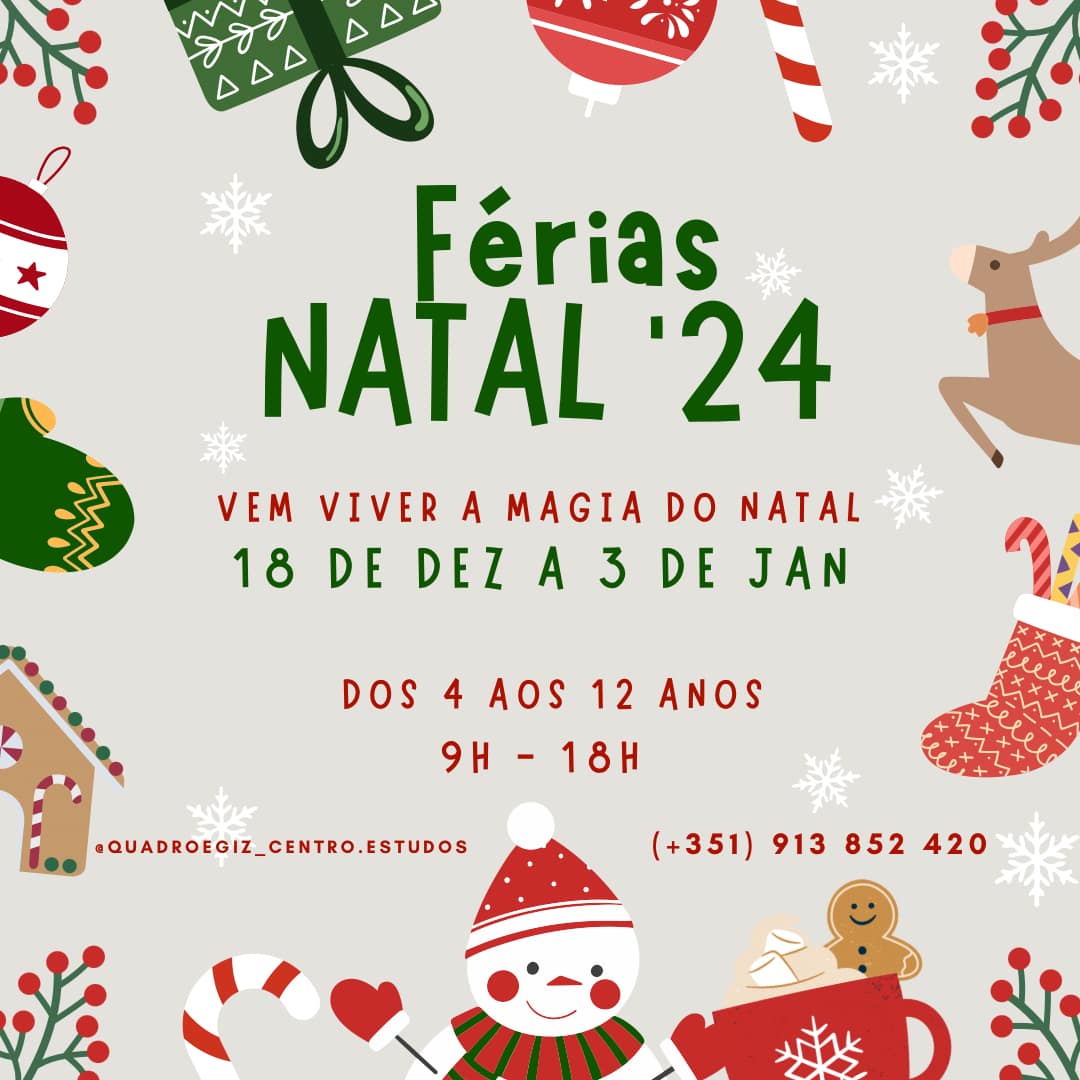 Quadro e Giz – Férias Natal '24