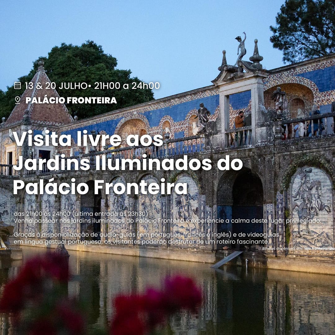 Visita livre aos Jardins Iluminados do Palácio Fronteira