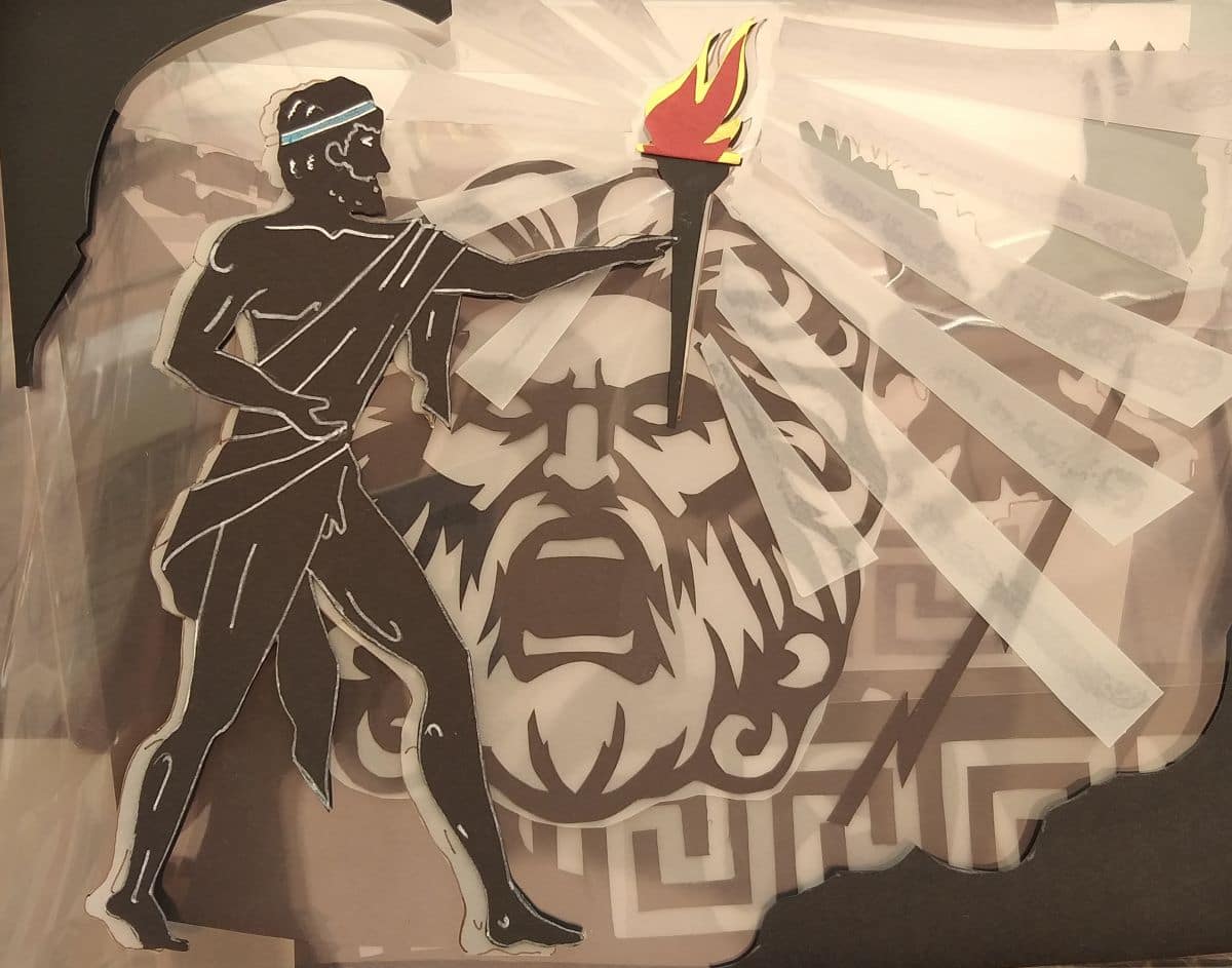 Prometeu agrilhoado em pop-up