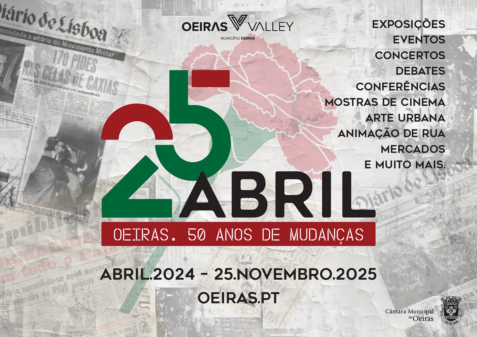 Fogo de artifĂcio 50 anos da Revolução dos Cravos