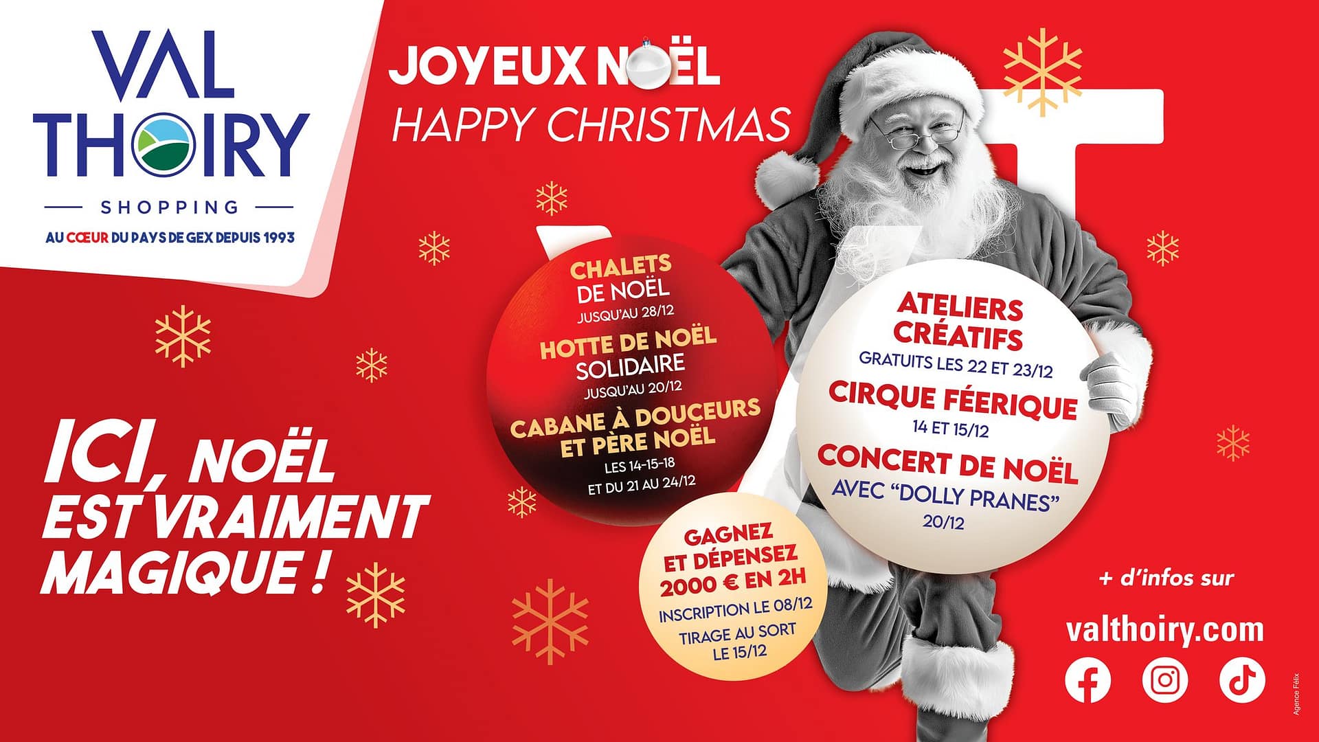 Centre commercial Val Thoiry – Ici, Noël est vraiment magique!