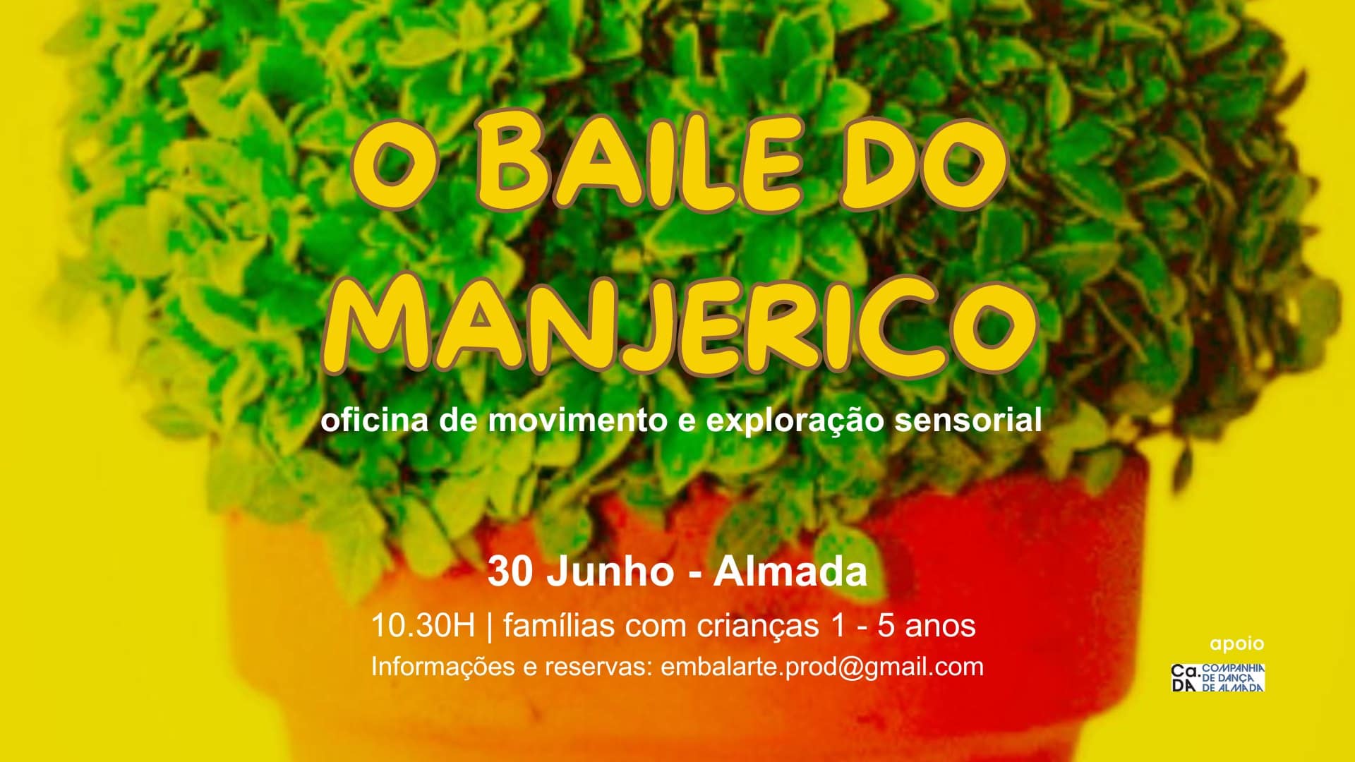 O baile do manjerico – Oficina de movimento e exploração sensorial para famĂlias