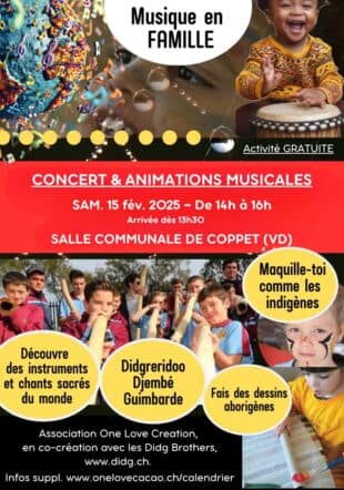 Cacao Danse de la Terre – Après-midi en famille de découverte d'instruments du monde