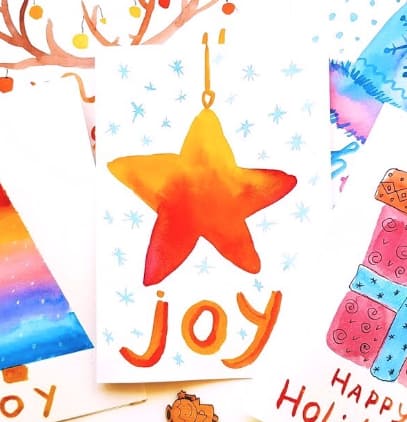 Family Christmas Postcards