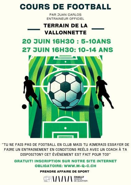 Entraînement de foot à la Vallonnette