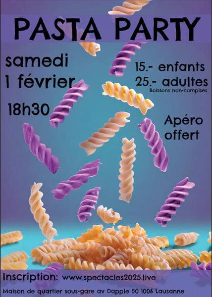 Maison de quartier Sous-Gare – Pasta Party