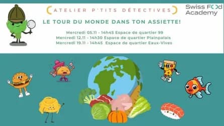 Swiss Food Academy – Atelier p'tits détectives: Le tour du monde dans ton assiette