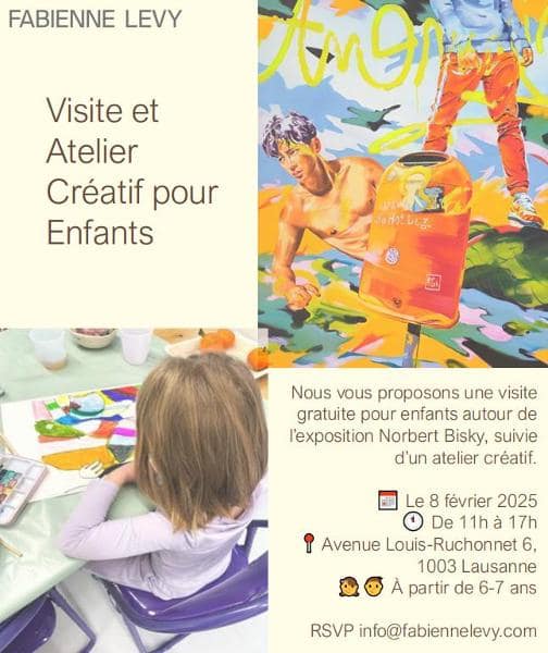 Galerie d’art Fabienne Levy – Visite et atelier créatif pour enfants