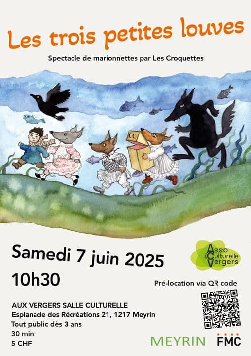 Les trois petites louves – Spectacle de marionnettes par Les Croquettes