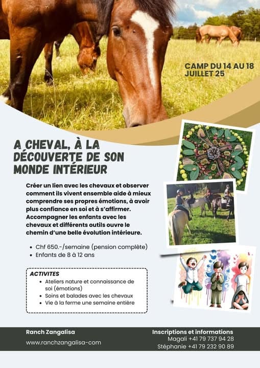 Ranch Zangalisa – Camp d'été 2025: À cheval, à la découverte de son monde intérieur