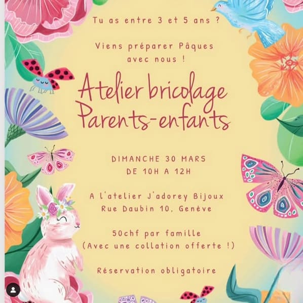 Atelier bricolage de PĂąques parents-enfants