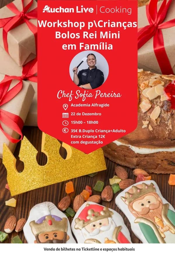 Workshop para Crianças – Bolos Rei Mini em FamĂlia