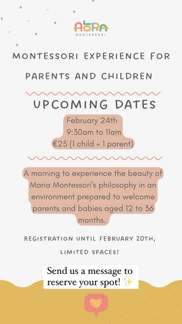 Montessori experience for parents and children