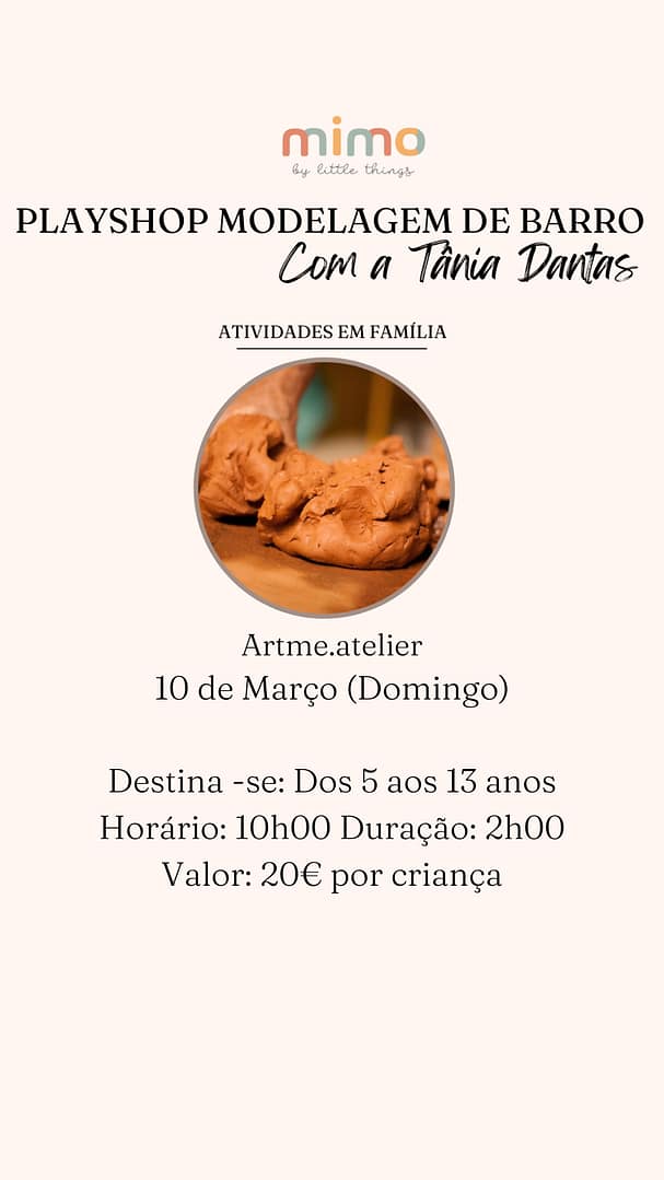 Mimo by Little Things – Playshop Modelagem de Barro