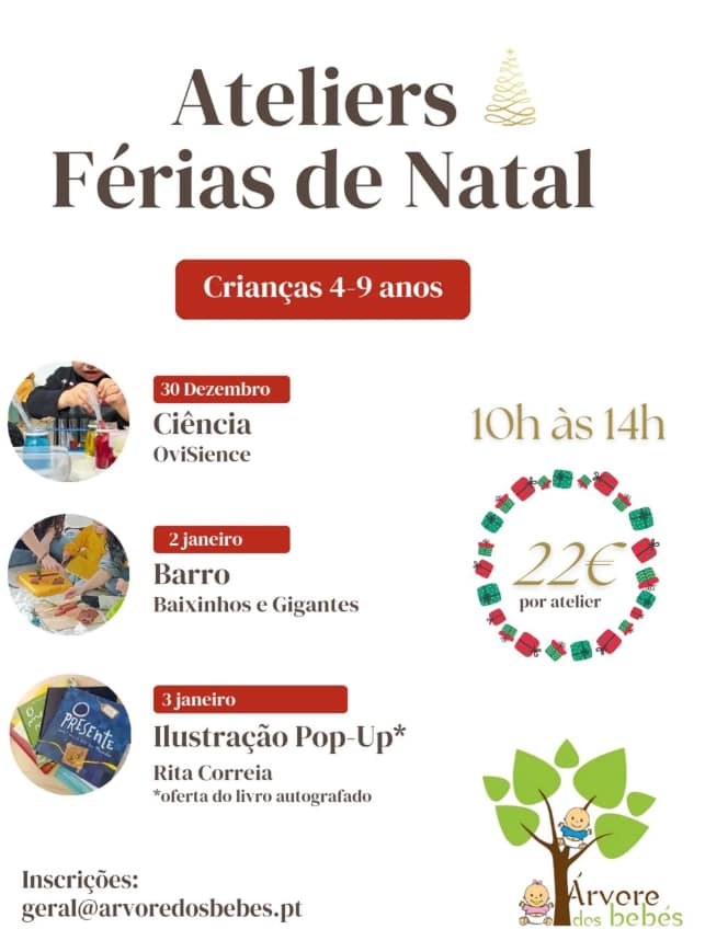 Árvore dos Bebés – Ateliers Férias de Natal