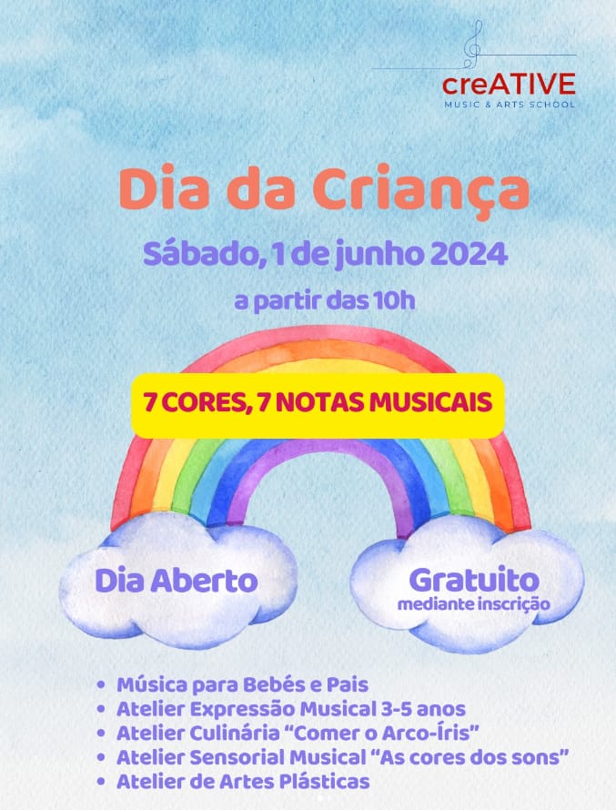 creATIVE Music & Arts School – Dia Aberto para o Dia da Criança