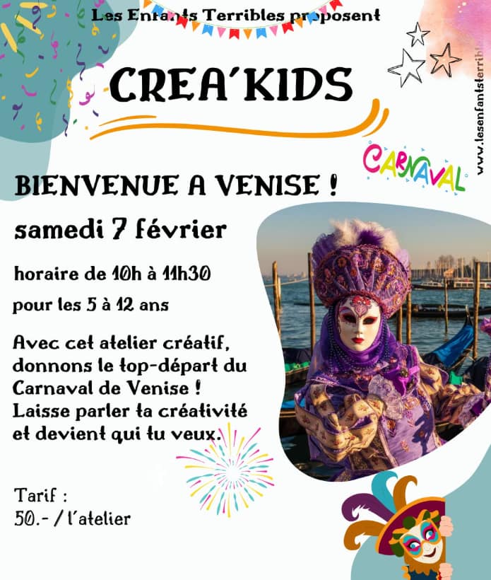 Crea'Kids – Bienvenue à Venise!