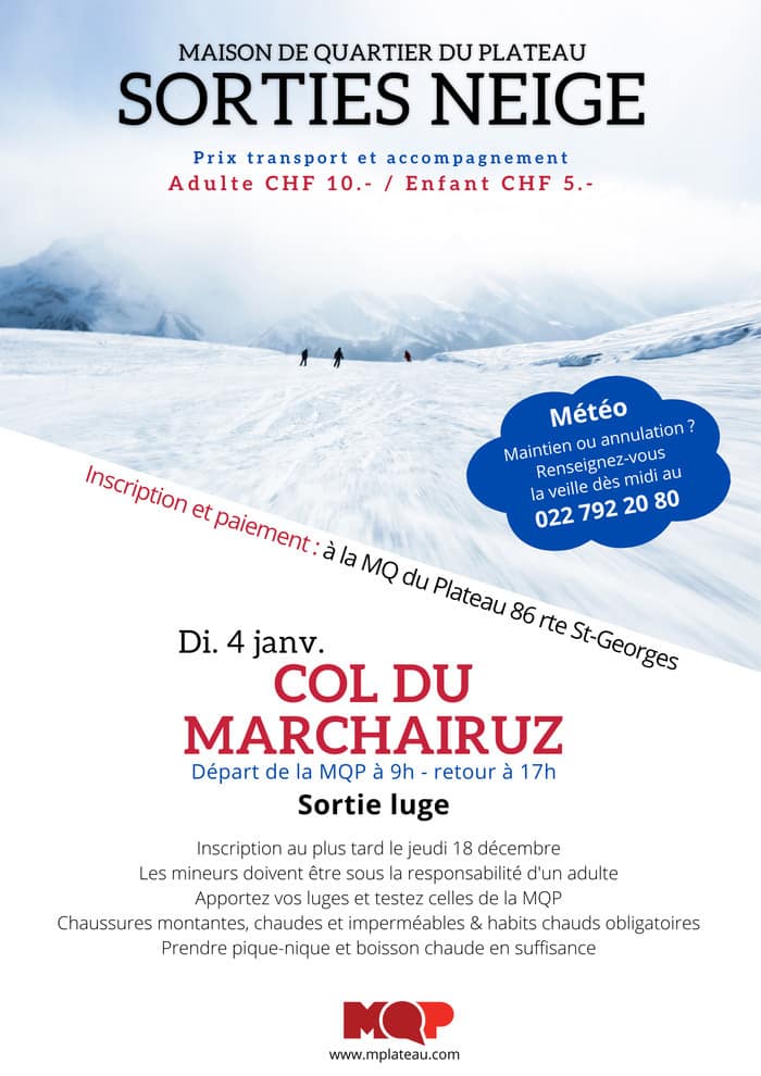 Sortie luge en famille, col du Marchairuz (VD)