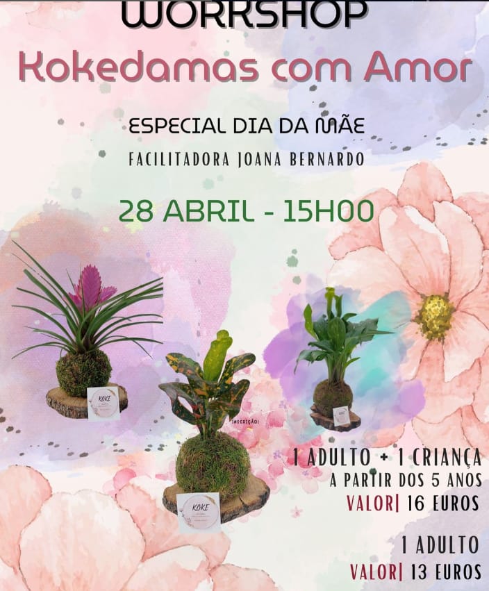 Workshop Kokedamas com Amor – Especial Dia da Mãe