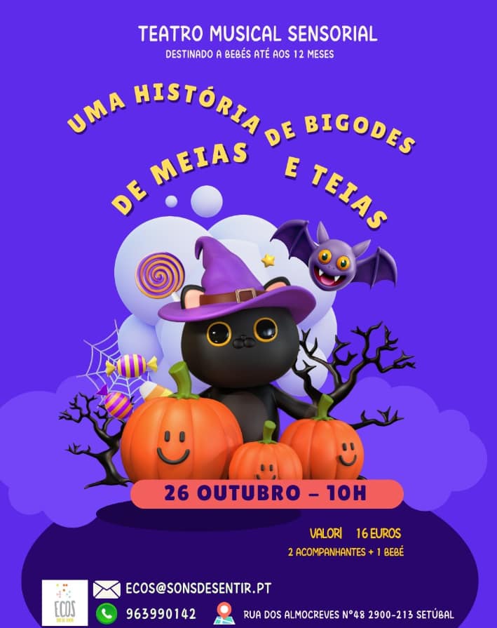 Uma história de bigodes, meias e teias – Teatro Musical Sensorial