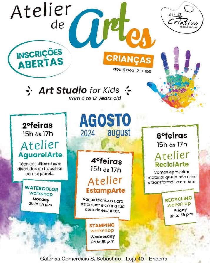 Atelier de Artes para Crianças – Agosto 2024