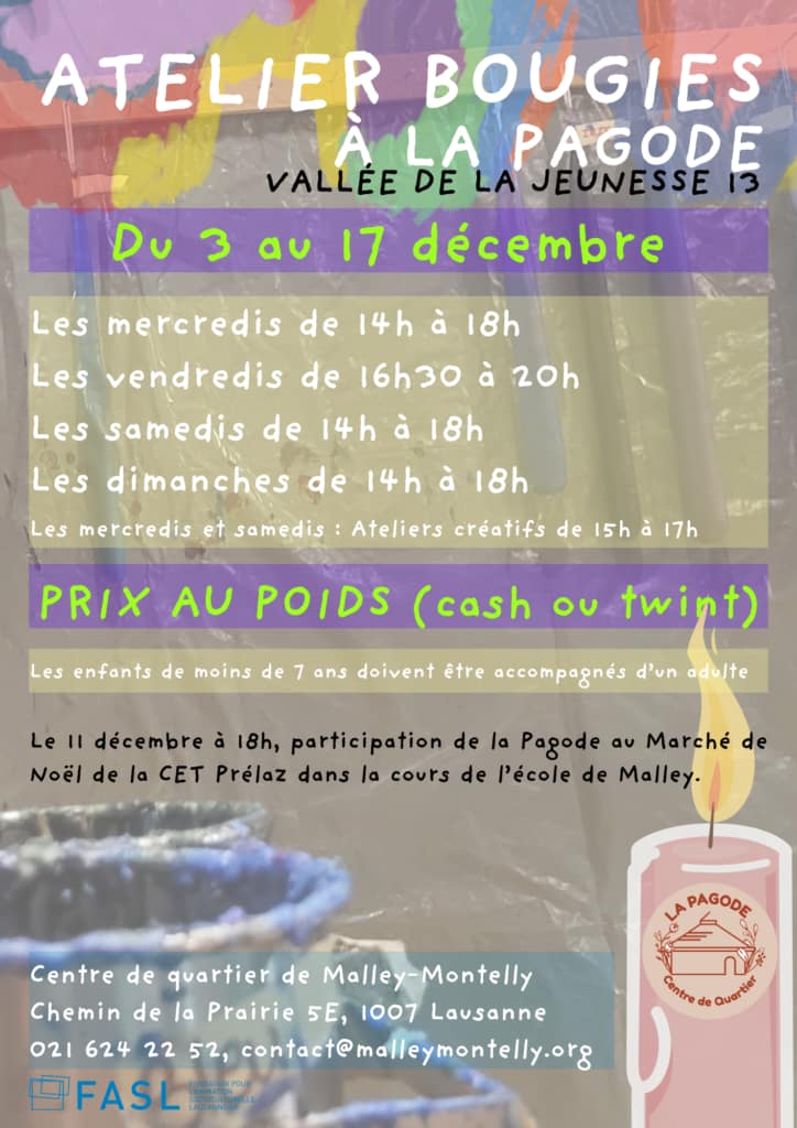 Atelier bougies à la Pagode