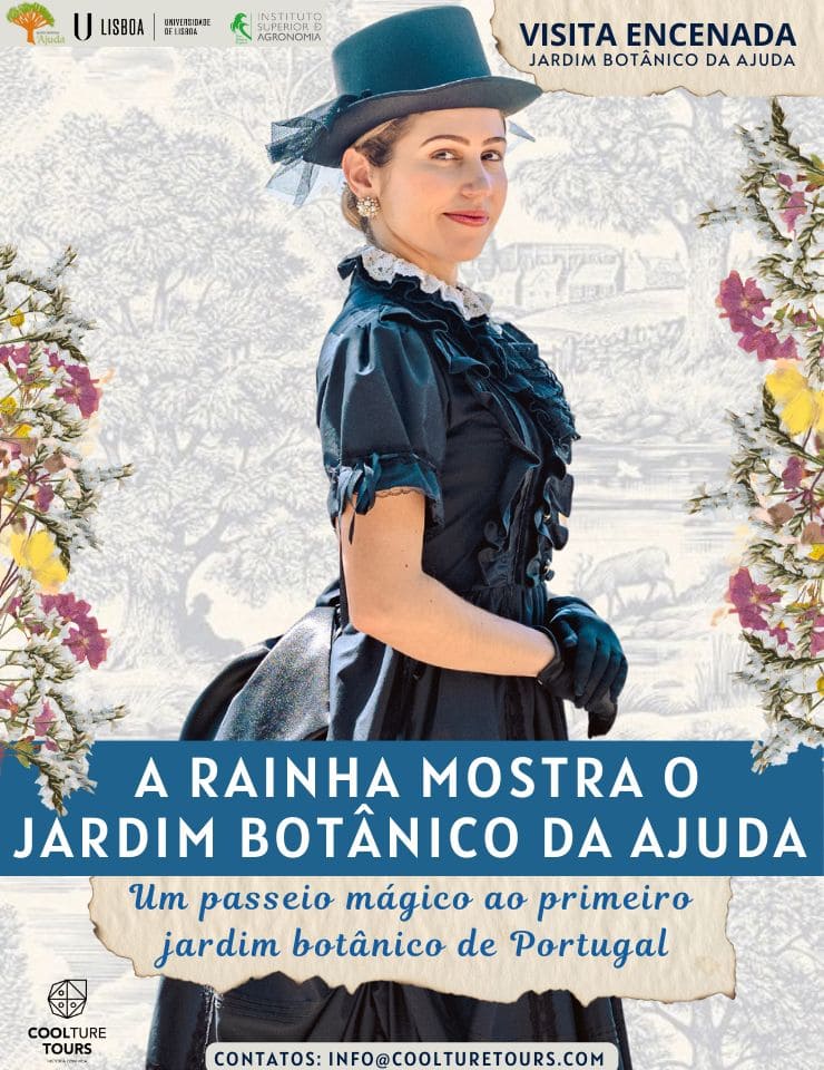 A Rainha mostra o Jardim Botânico da Ajuda