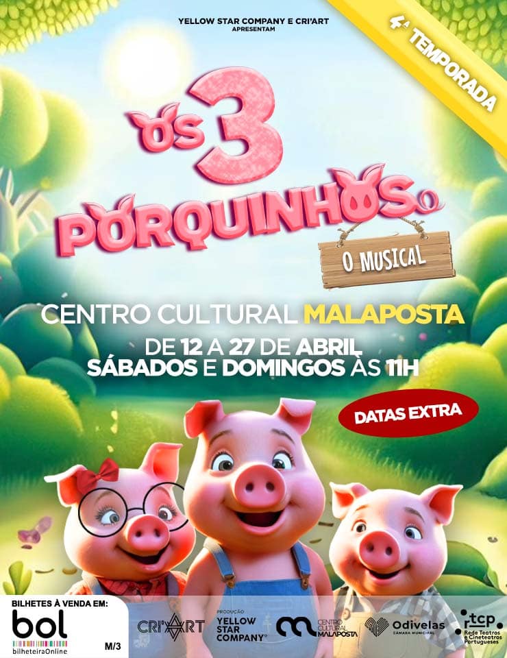 Os Três Porquinhos – O Musical (4a temporada, datas extra)