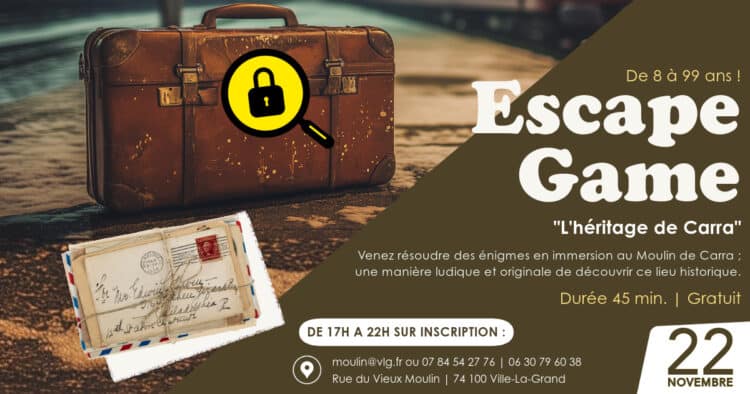 Escape Game «L’héritage de Carra»