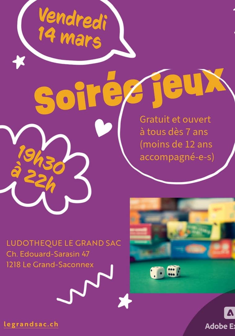 Soirée jeux à la ludothèque
