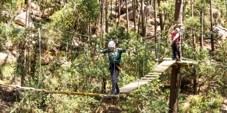 Experiência a dois – Aventura na Pista de arvorismo