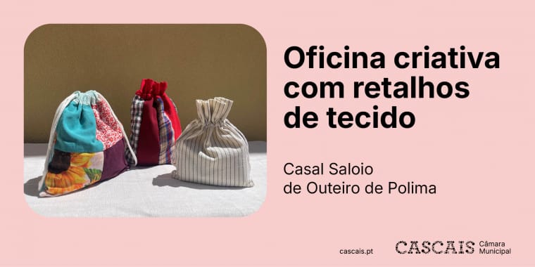 Oficina criativa com retalhos de tecido