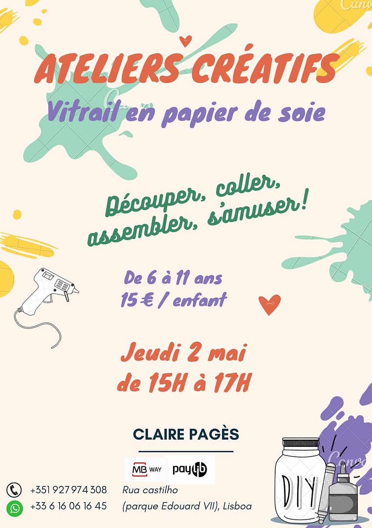 Ateliers Créatifs Claire Pagès – Vitrail en papier de soie