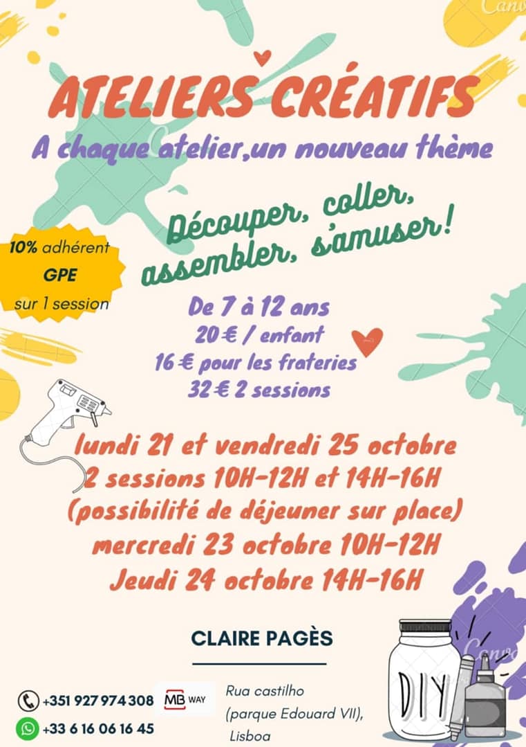 Ateliers Créatifs Claire Pagès – Vacances de la Toussaint