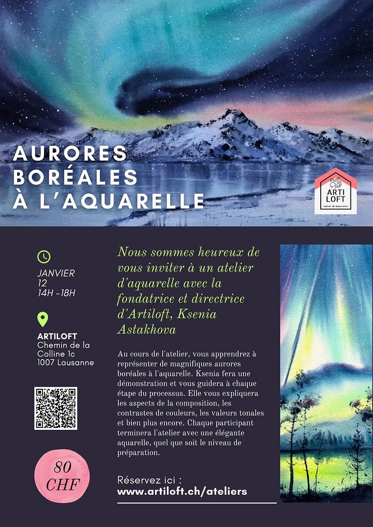 Artiloft – Atelier Aurores boréales à l’aquarelle