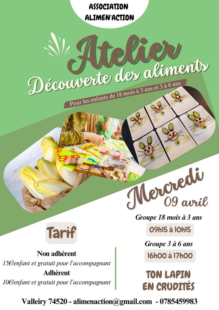 Atelier DĂ©couverte des aliments â Ton lapin de PĂąques en cruditĂ©s
