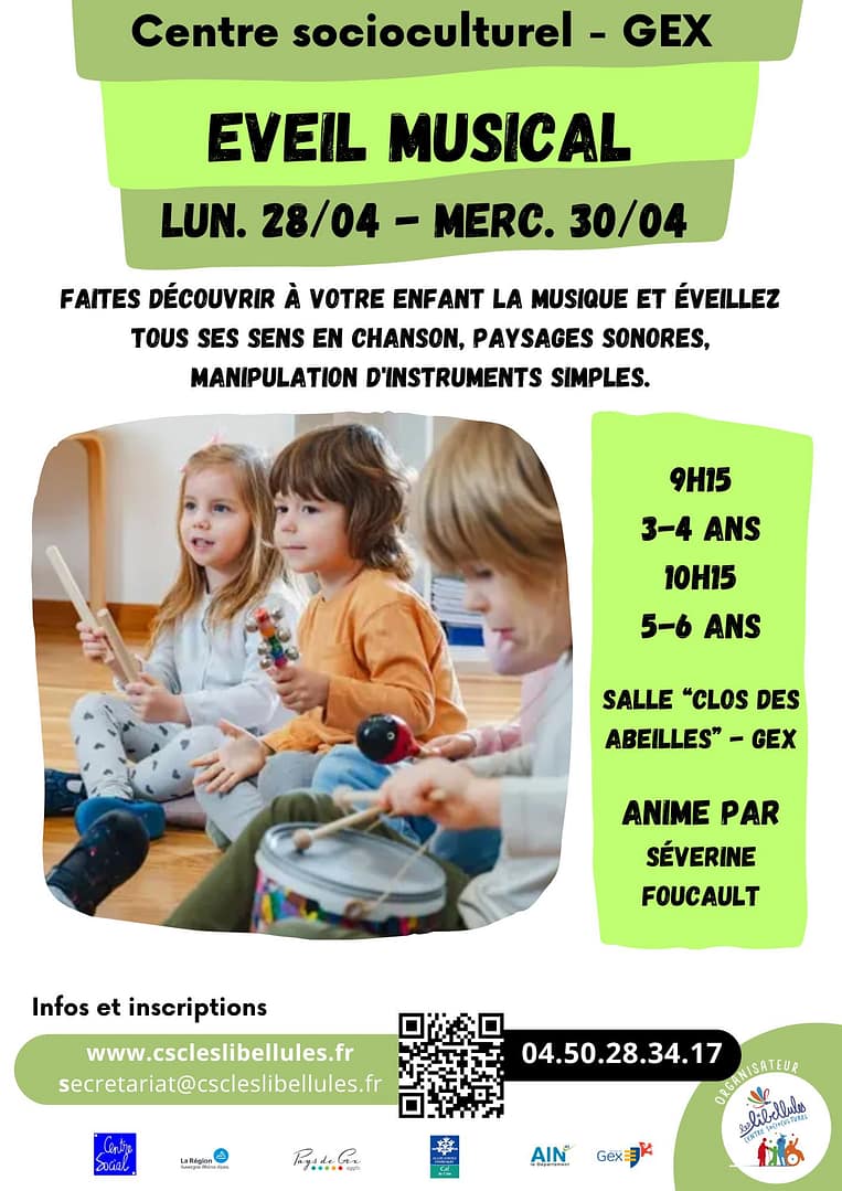 Atelier éveil musical 3-6 ans