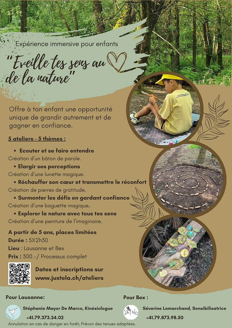 Expérience immersive pour enfants «Éveille tes sens au cœur de la nature»