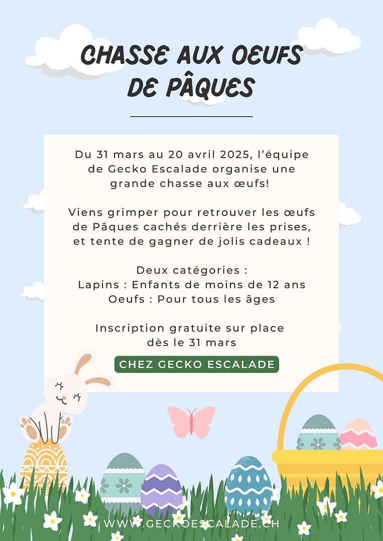 Gecko Escalade – Chasse aux œufs de Pâques-blog