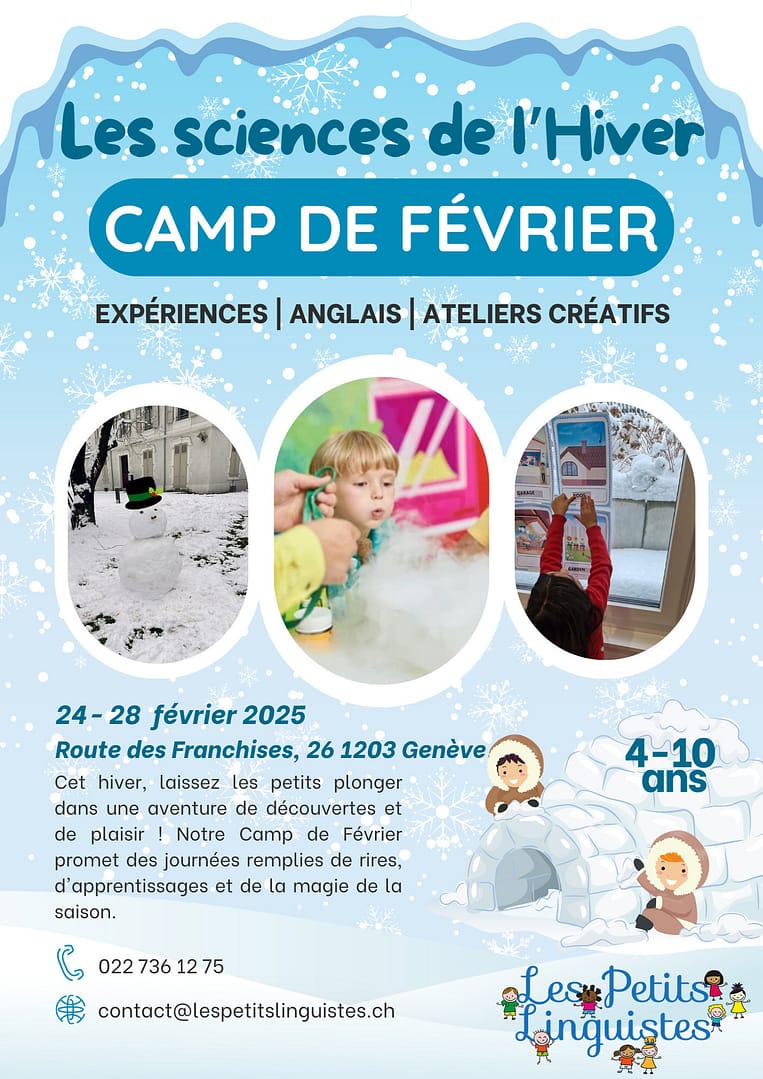 Les Petits Linguistes – Camp de février: Les sciences de l’Hiver