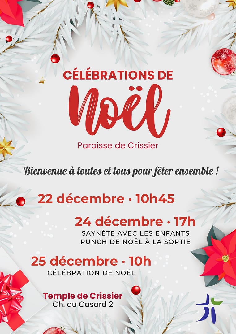 Paroisse réformée de Crissier – Célébrations de Noël