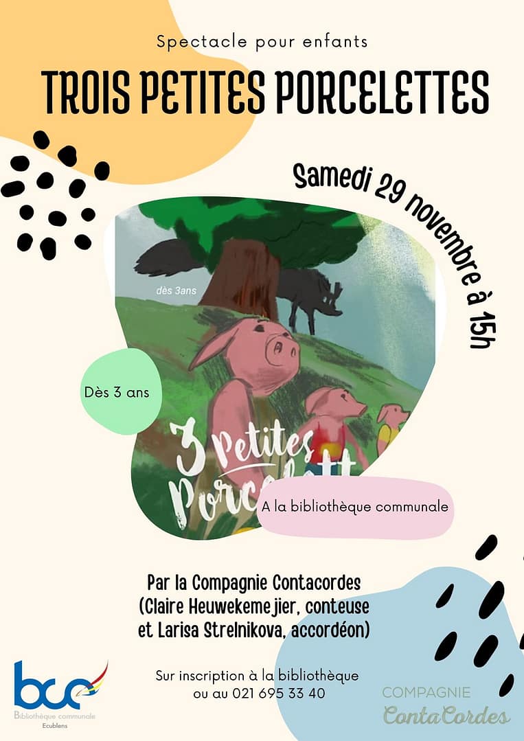Trois Petites Porcelettes – Par la Cie ContaCordes