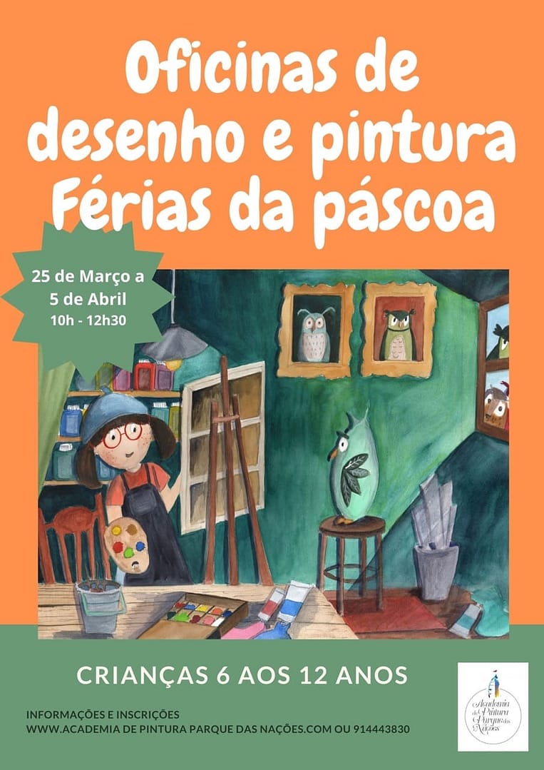 Academia de Pintura Parque das Nações – Oficinas de desenho e pintura Férias da Páscoa