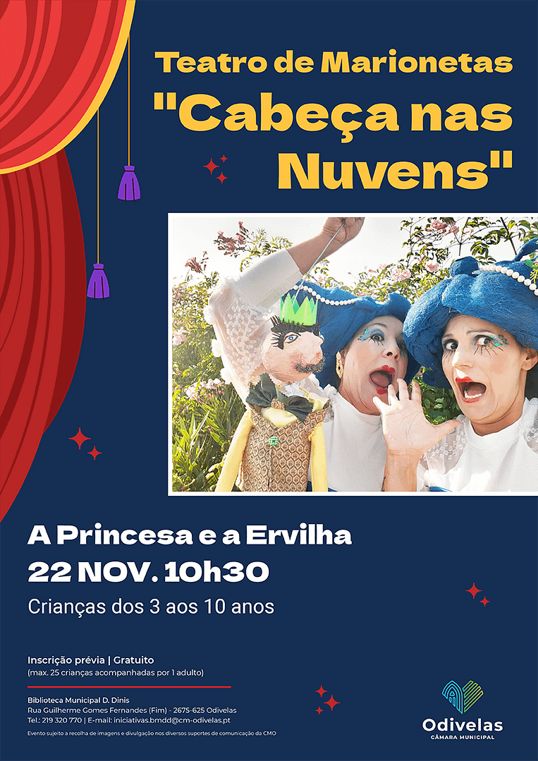 A Princesa e a Ervilha – Teatro de Marionetas Cabeça nas Nuvens