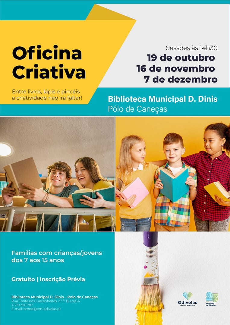 Oficina Criativa – Entre livros, lápis e pincéis, a criatividade não irá faltar!